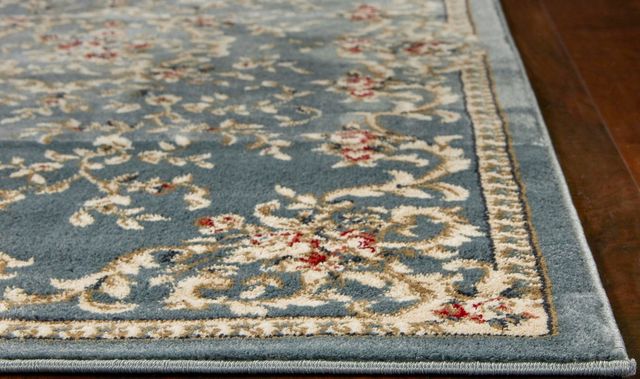 KAS Rugs Avalon Slate Blue Aubusson 5'x8' Rug-1