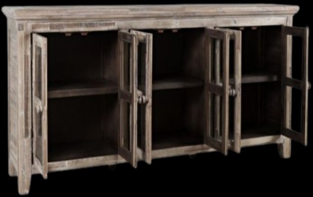 Jofran Inc. Rustic Shores Gray Wash Low Accent Cabinet-3