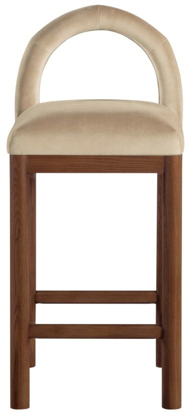 Meridian Furniture Conrad Beige/Brown Upholstered Counter Stool-1