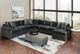 Fusion Furniture 4-Piece Opal Pine U-Shape Sectional-0