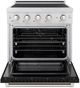 ZLINE Paramount  30" Satin Stainless Steel Pro Style Induction Range with Black Matte Door-1