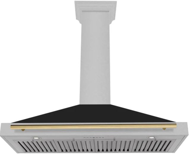 ZLINE Autograph Edition 48" Black Matte Wall Mounted Range Hood-3