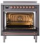 Ilve® Nostalgie II Series 36" Matte Graphite Pro Style Induction Range-1