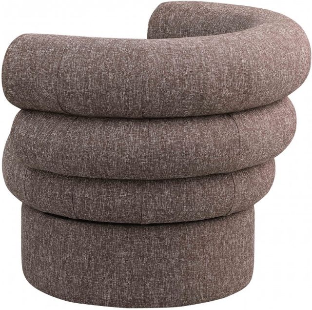 Meridian Furniture Valentina Brown Linen Textured Swivel Accent Chair-3