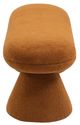 Meridian Furniture Drum Saddle Faux Shearling Teddy Fabric Upholstered Bench-2