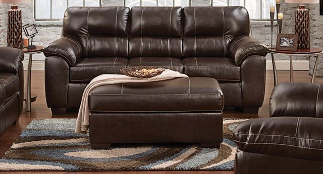 American Wholesale Furniture Austin Chocolate Cocktail Ottoman-1