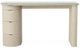 Century® Curate Micco Glass Top Desk with Off White Base-1