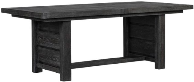 Magnussen Home® Plum Creek Ravenwood Black Trestle Dining Table-0