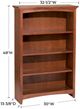 Whittier Wood® Furniture Customizable McKenzie 4-Shelf 30" Bookcase-1