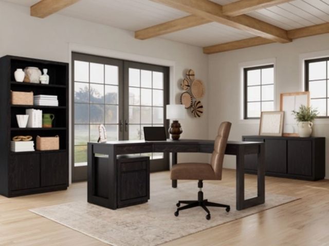 Riverside Furniture Westwood Ebony Whiskey Oak File Cabinet-1