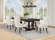 Coaster® Ridgewell 7-Piece Cream/Dark Oak Trestle Dining Set-1