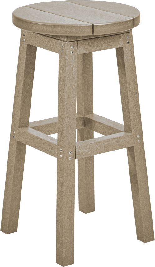 C R Plastics Generation Line Beige Counter Stool-0