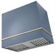 AGA Loge 36" Stone Blue Wall Mounted Range Hood with Polished Brass Trim-0
