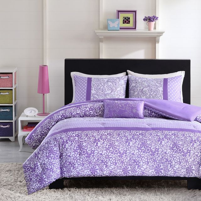 Olliix by Mi Zone Riley Purple Full/Queen Comforter Set-0