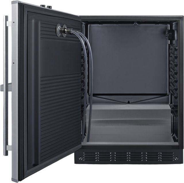 Summit® 5.3 Cu. Ft. Black/Stainless Steel Built-In Beer Kegerator-5