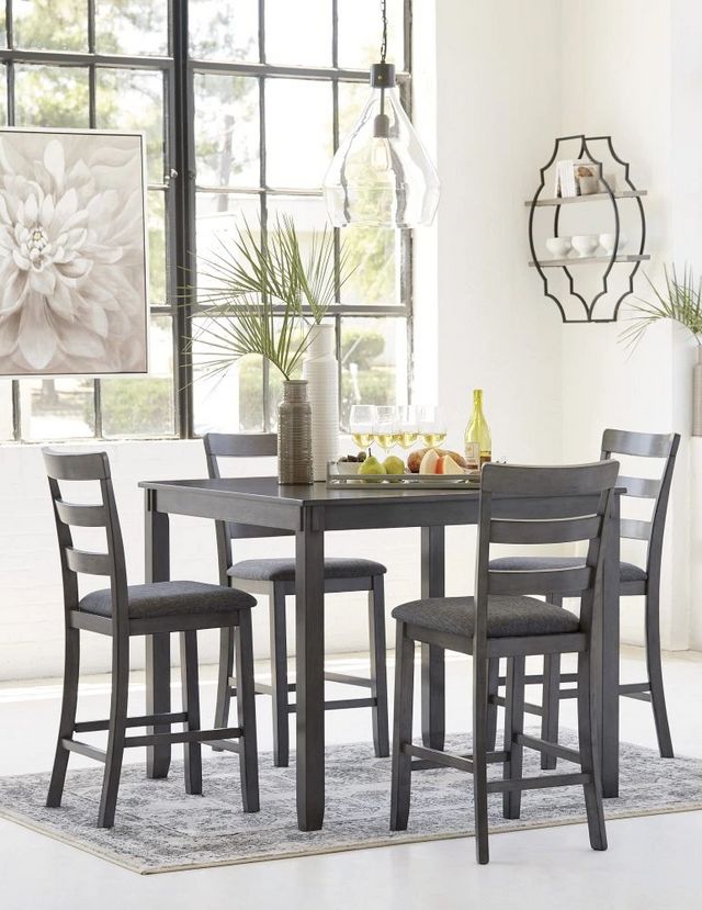 Signature Design by Ashley® Bridson 5-Piece Gray Counter Height Dining Table Set-6
