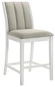 Armen Living Nolan Matte White/Misty Fog Bar Stool-0