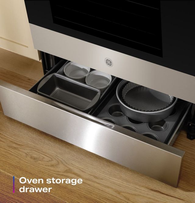 GE Profile™ 30" Fingerprint Resistant Stainless Steel Smart Slide In Induction Range with No Preheat Air Fry and EasyWash™ Oven Tray-16
