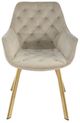 Mazin Furniture Ayami Beige/Gold Dining Arm Chair -1