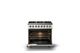 Viking® 5 Series 36" Pure White Pro Style Dual Fuel (NG) Range with Polished Chrome Trim-1