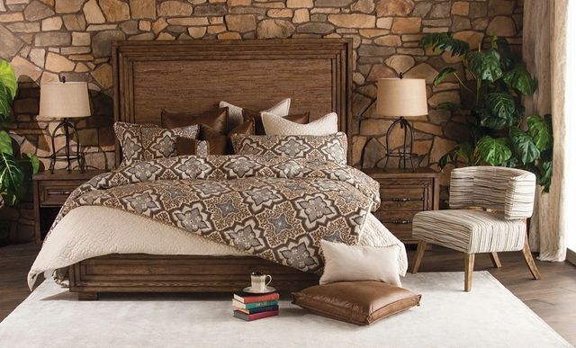 Michael Amini® Carrollton Rustic Ranch Nightstand-1