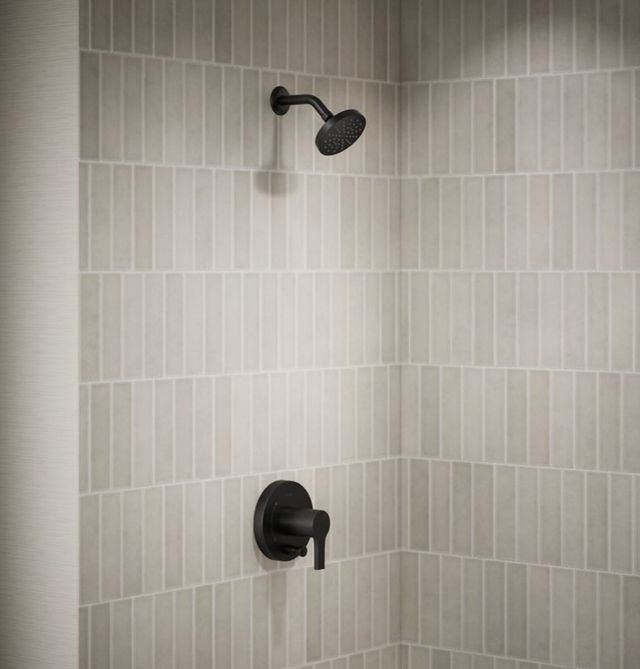 KOHLER® Elate® Rite-Temp® Matte Black 1.75 GPM Shower Trim Kit with Push-Button Diverter-1