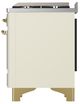 Ilve® Majestic III 40" Antique White Pro Style Dual Fuel Natural Gas Range with Solid Door and Brass Trim-4