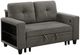 Homelegance® Robinson Dark Brown Loveseat with Pull-Out Bed, Shelves, and Charging Ports-0