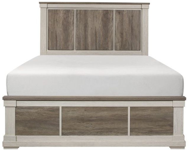 Homelegance® Arcadia White/Weathreed Gray Queen Bed-1
