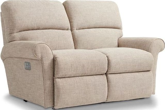 La-Z-Boy® Robin Taupe Power Reclining Loveseat with Headrest-0