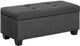 Elements International Ethan 3-Piece Charcoal Ottoman Set-3