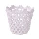 A & B Home White 5" Lace Basket-0