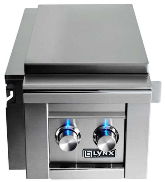 LYNX® Professional Stainless Steel Natural Gas Cart-Mounted Double Side Burner-0