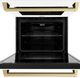 ZLINE Autograph Edition Professional 30" Stainless Steel Double Electric Wall Oven with White Matte Doors and Champagne Bronze Accents-4
