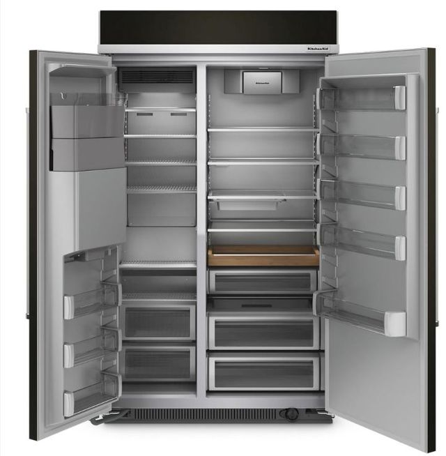 KitchenAid® 48 in. 29.4 Cu. Ft. PrintShield™ Black Stainless Steel Built In Counter Depth Side-by-Side Refrigerator-2