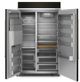 KitchenAid® 48 in. 29.4 Cu. Ft. PrintShield™ Black Stainless Steel Built In Counter Depth Side-by-Side Refrigerator-2