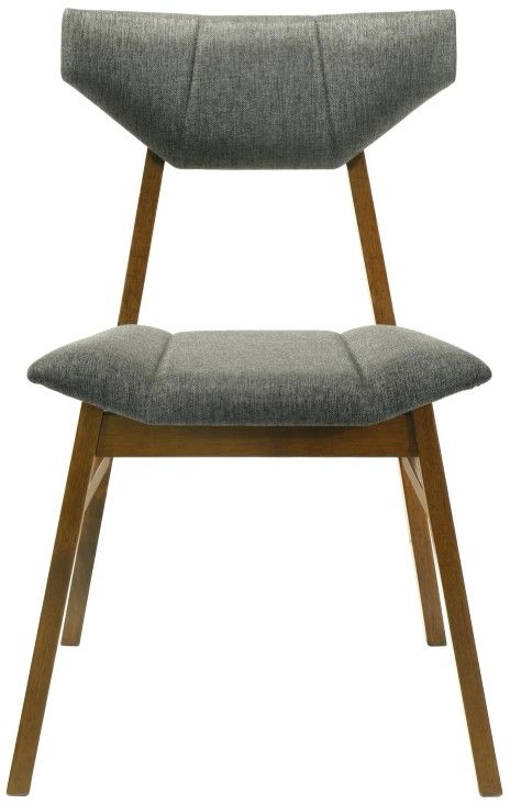 Armen Living Amaris Charcoal/Walnut Dining Chair-3