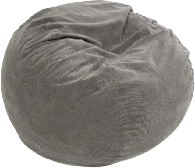 CordaRoy's® Original Gray Corduroy Full Bean Bag Chair-0