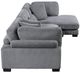 Homelegance® Traverse 3-Piece Gray Modular Sectional with Reversible Chaise-3