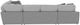 Jackson Furniture Canyon 5-Piece Gray/Platinum/Zinc Left-Arm Facing Sectional and Ottoman-5