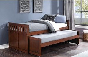 Mazin Furniture Rowe Cherry Twin/Twin Youth Captains Bed With Trundle-3