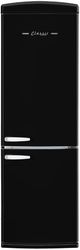 Unique® Appliances Classic Retro 24" 11.7 Cu. Ft. Midnight Black Counter Depth Bottom Freezer Refrigerator-0