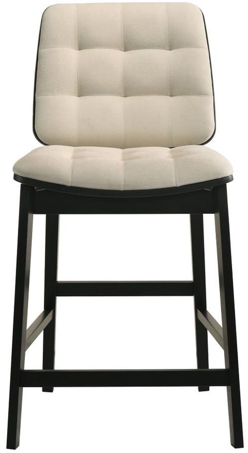Coaster® Redbridge 2-Piece Black/Cream Upholstered Counter Stool Set-3