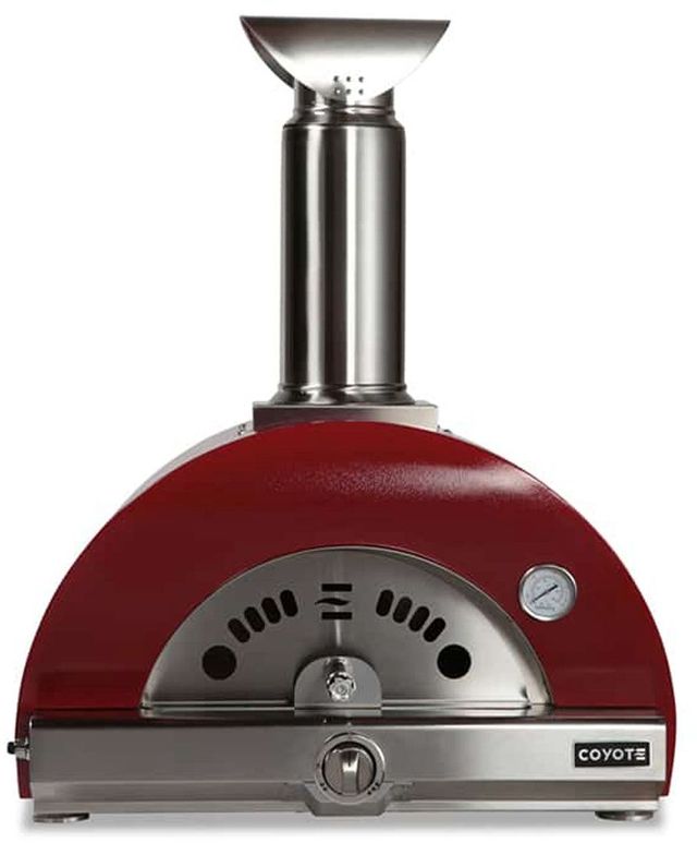 Coyote® 30" Red Hybrid Multi-Fuel Pizza Oven-0