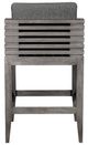 Armen Living Vivid Light Gray Olefin/Wooden Outdoor Counter Stool-3