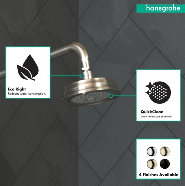 Hansgrohe Croma 100 Classic Brushed Nickel Showerhead-1