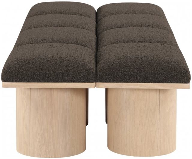 Meridian Furniture Pavilion 8-Piece Brown/Natural 62" Modular Bench Set-3