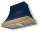 AGA Cascade 36" Indigo Wall Mounted Range Hood with Antique Brass Trim-0