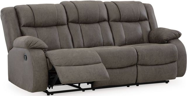 First Base Reclining Sofa - Gunmetal