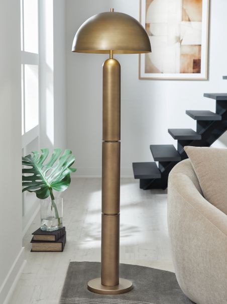 Signature Design by Ashley® Wendfield Antique Gold Floor Lamp-1